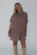 The Nest Laid Back Luxe Dress - Two Tone Mocha - Pre Order