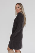Sonora Star Patch Dress - Charcoal - Pre Order